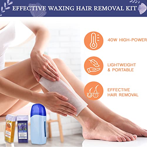 Portable Roll-On Wax Warmer Kit for Hair Removal