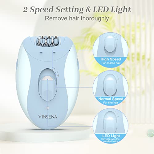 VINSENA 2-in-1 Cordless Epilator and Shaver