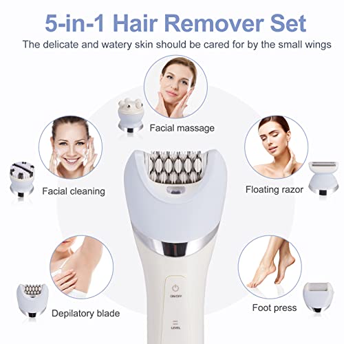 5-in-1 Rechargeable Wet/Dry Hair Removal Epilator