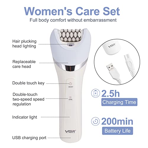 5-in-1 Rechargeable Wet/Dry Hair Removal Epilator