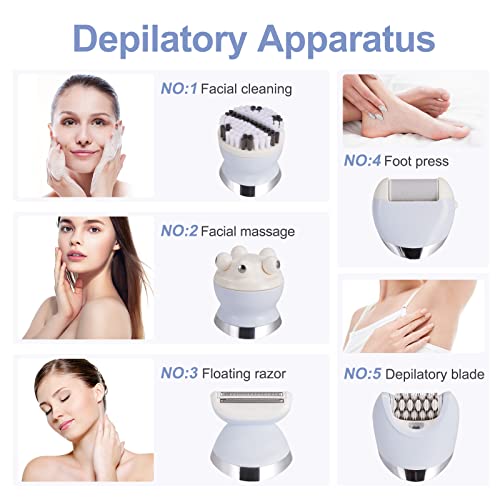 5-in-1 Rechargeable Wet/Dry Hair Removal Epilator