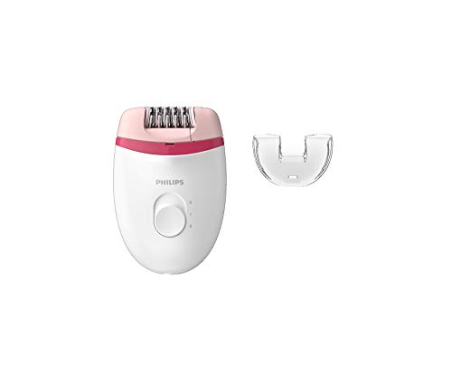 Philips Satinelle Essential Corded Epilator, White/Pink