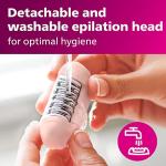 Philips Satinelle Essential Corded Epilator, White/Pink