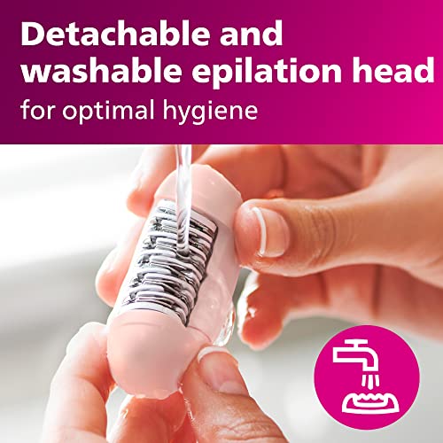Philips Satinelle Essential Corded Epilator, White/Pink