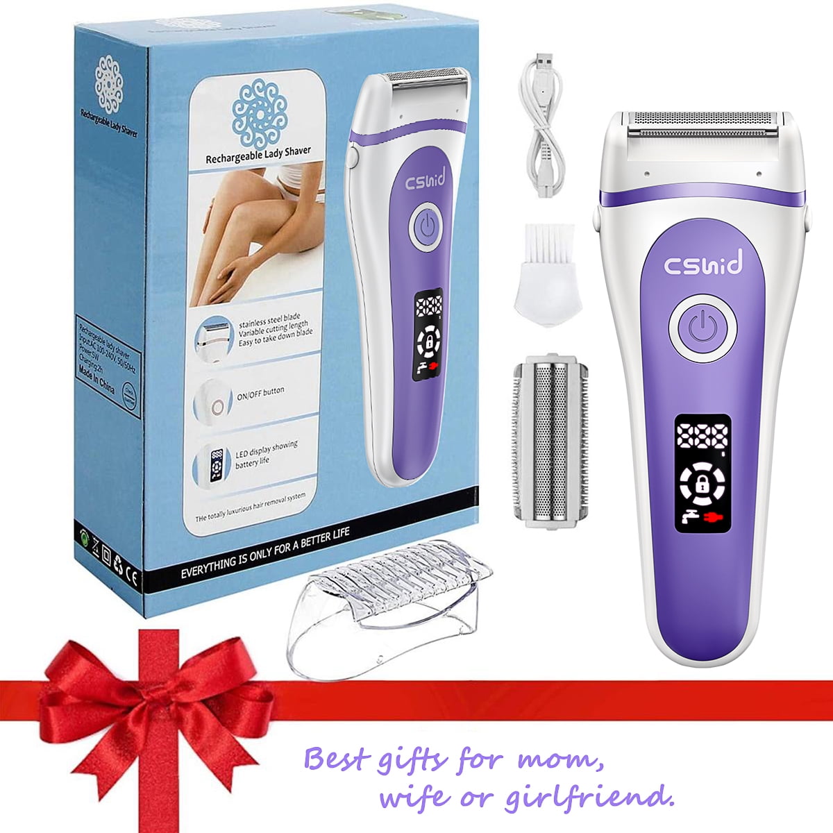 Cshid 3-in-1 Women's Electric Shaver Kit
