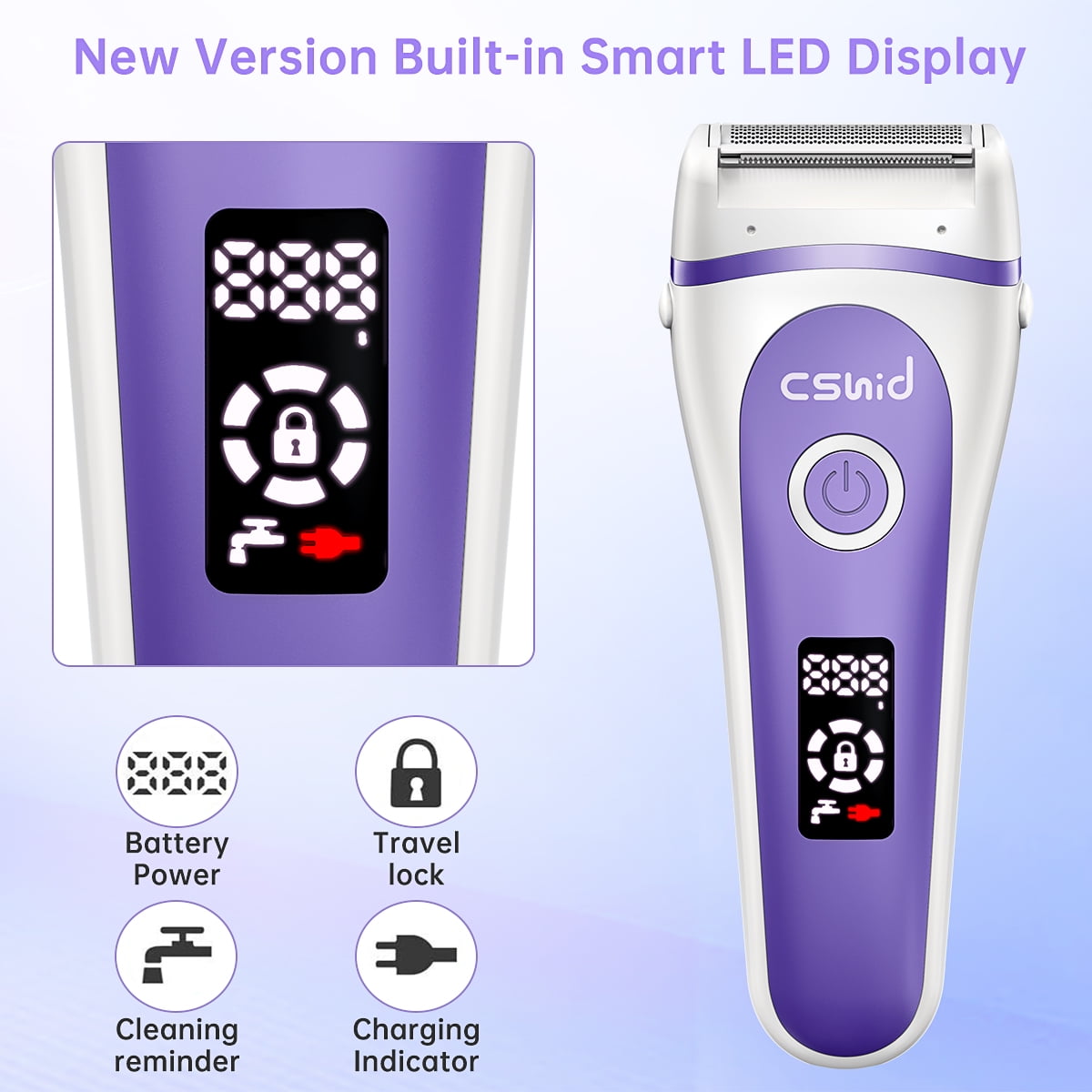 Cshid 3-in-1 Women's Electric Shaver Kit