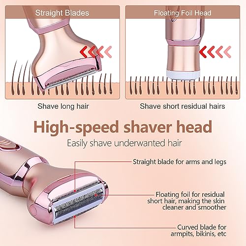 Women's 2-in-1 Waterproof Electric Shaver
