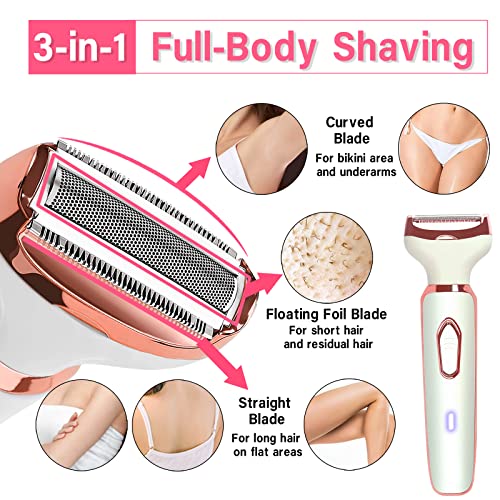Cordless 4-in-1 Electric Shaver for Women