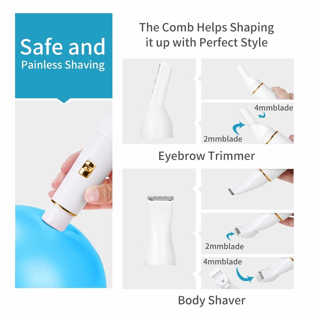 4-in-1 Women's Electric Shaver for Smooth Skin