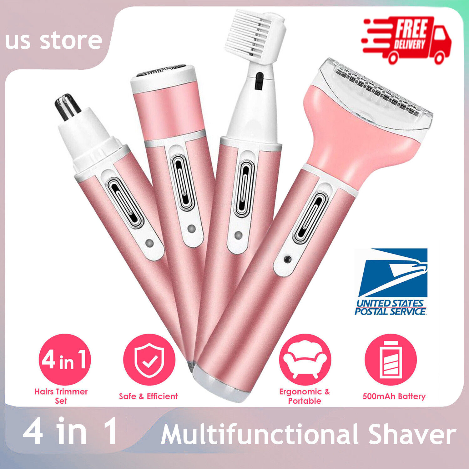 Women's 4-in-1 Electric Shaver and Hair Trimmer