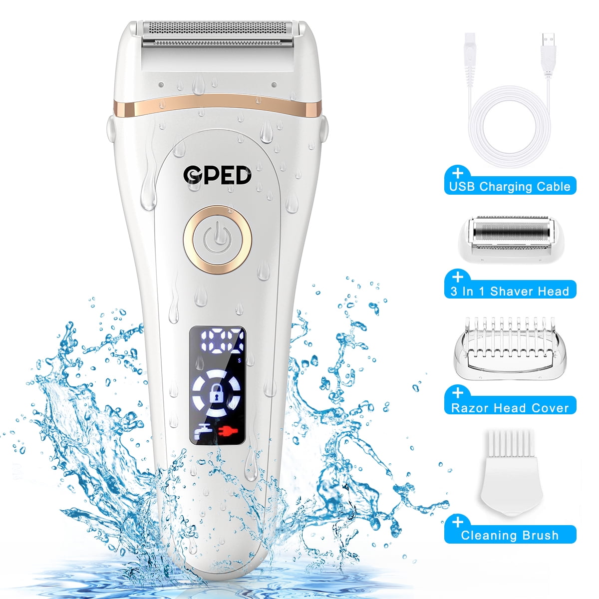 Women's 3-in-1 Electric Razor, Wet & Dry