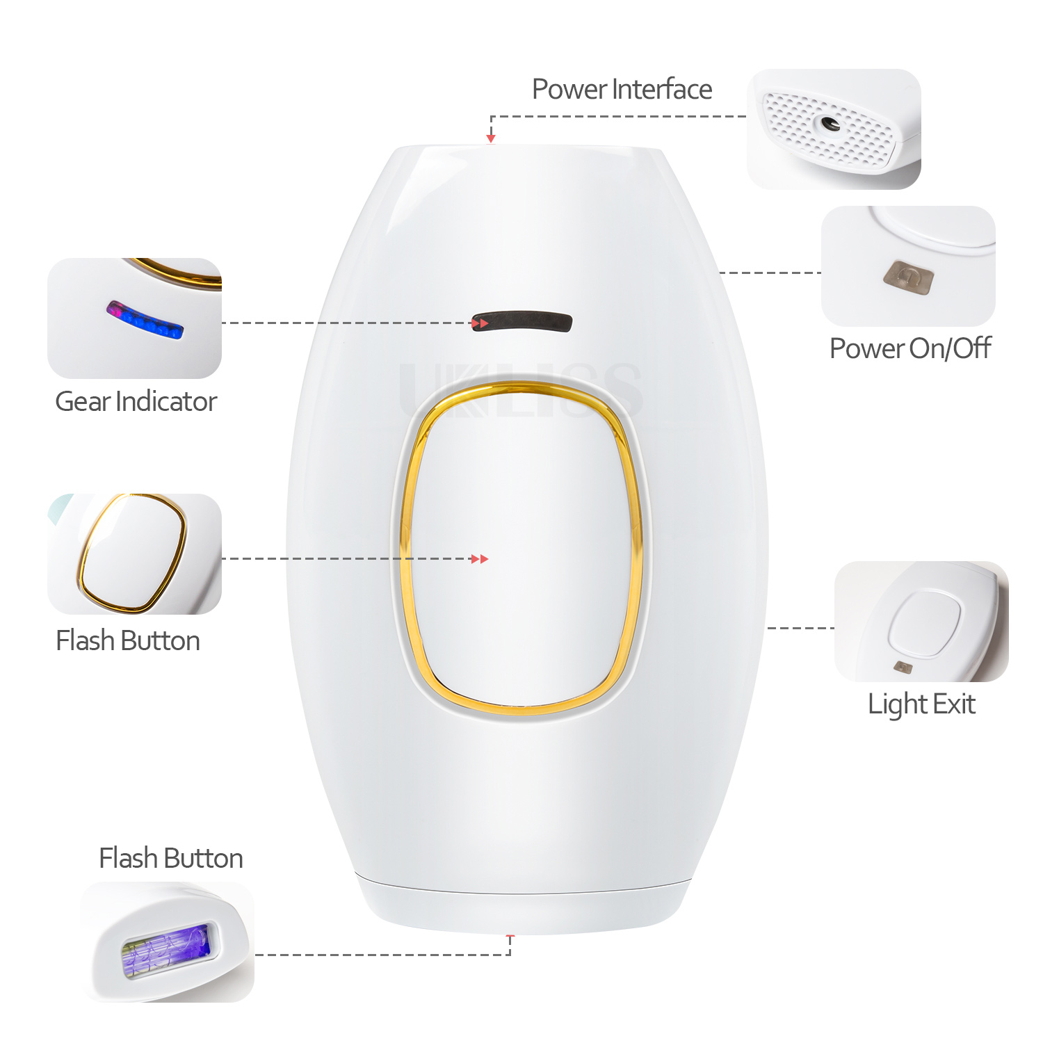 IPL Hair Removal Device for Painless Home Use