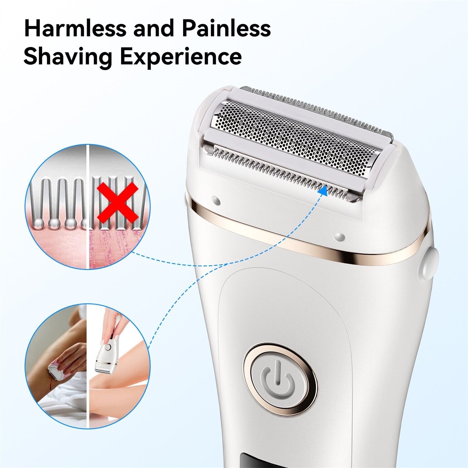 Rechargeable 3-in-1 Wet & Dry Lady Shaver