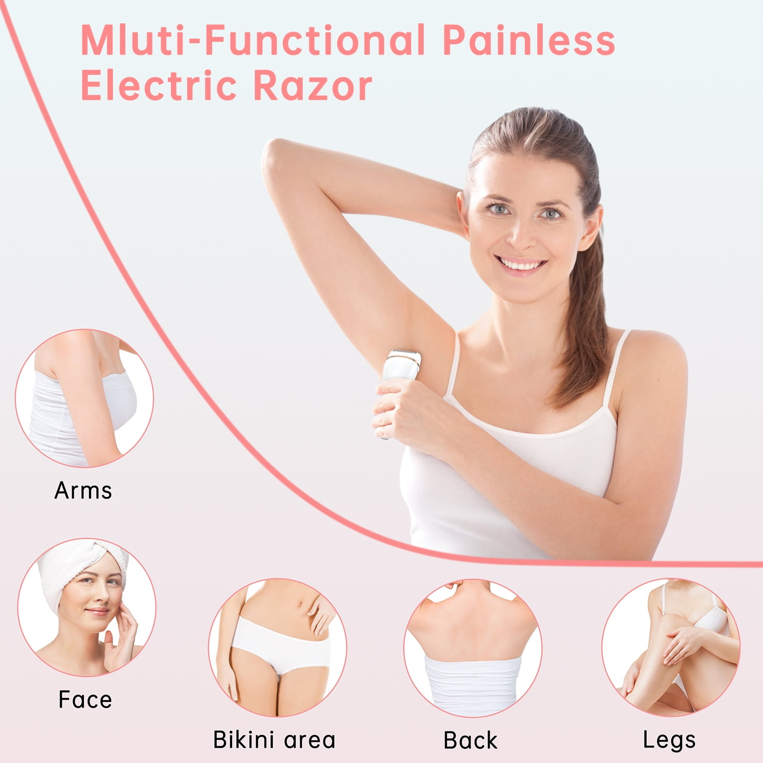 3-in-1 Waterproof Women’s Electric Shaver & Epilator