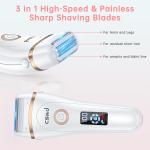 3-in-1 Waterproof Women’s Electric Shaver & Epilator