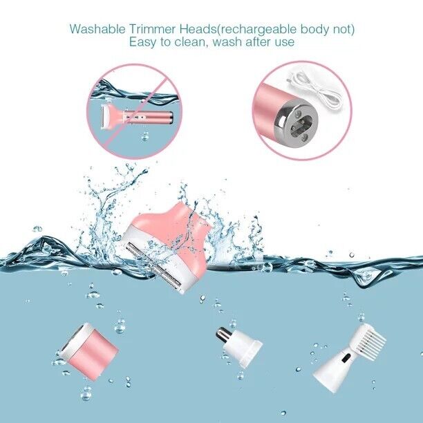 Rechargeable Waterproof 4-in-1 Women’s Electric Shaver
