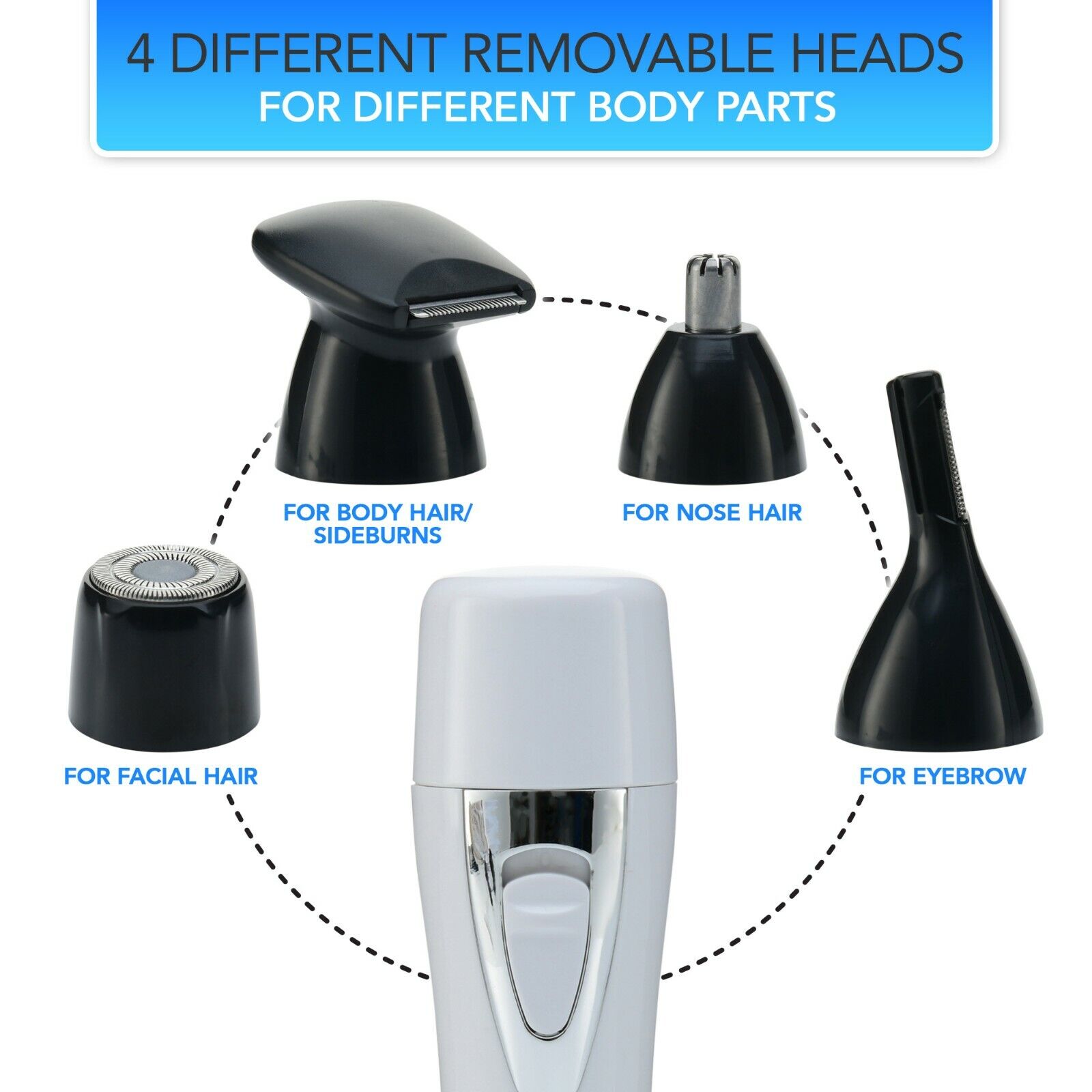 4-in-1 Painless Electric Hair Remover for Women
