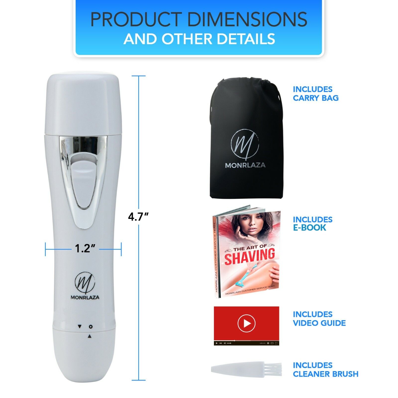 4-in-1 Painless Electric Hair Remover for Women