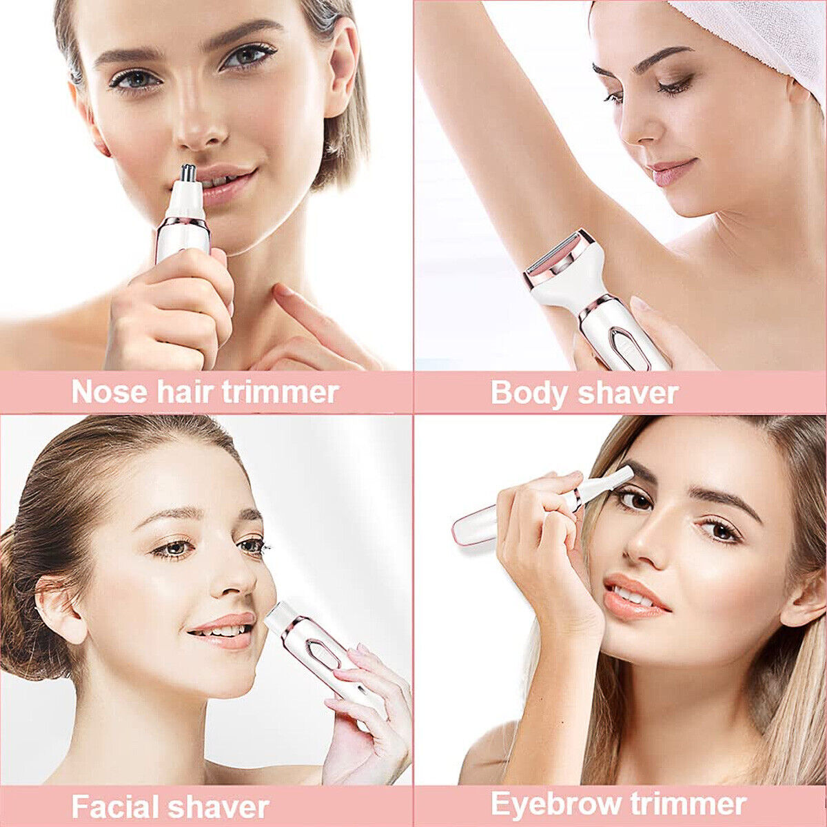 Cordless 4-in-1 Electric Lady Shaver and Trimmer
