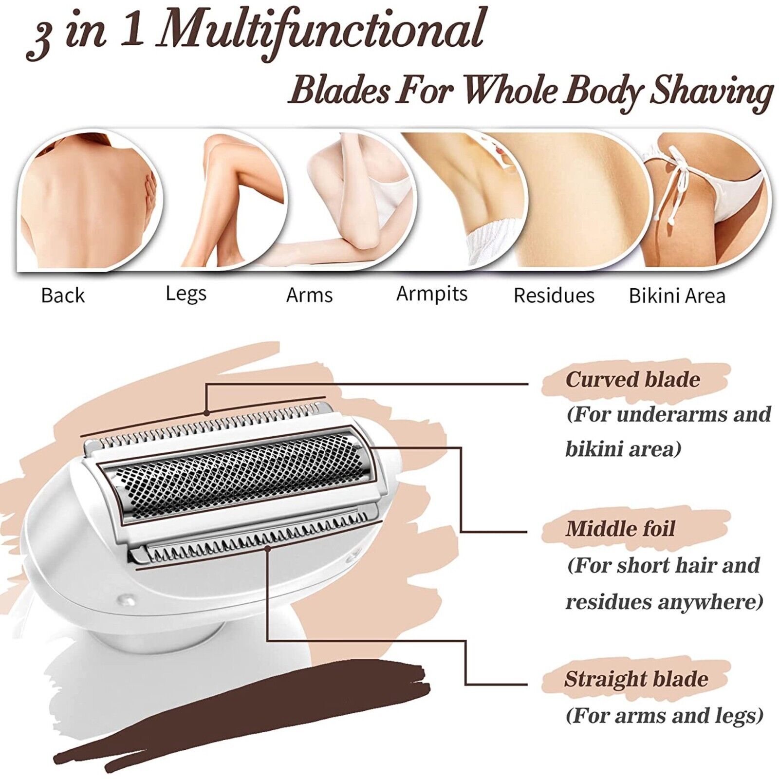 Rechargeable Women’s Electric Bikini Trimmer Shaver