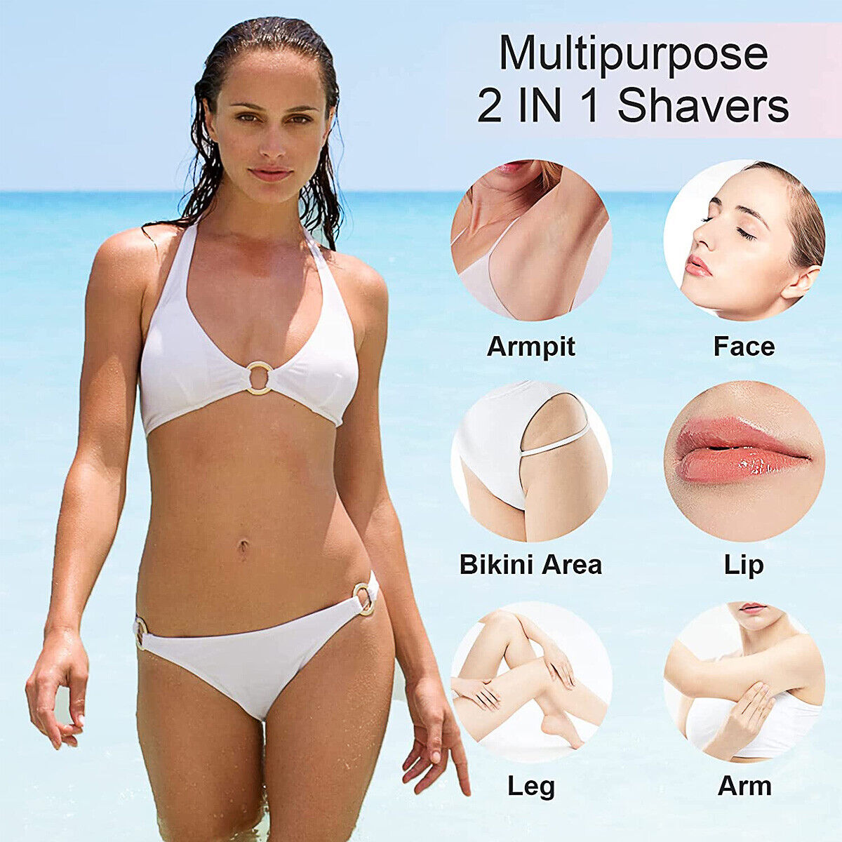 Cordless 4-in-1 Electric Lady Shaver and Trimmer