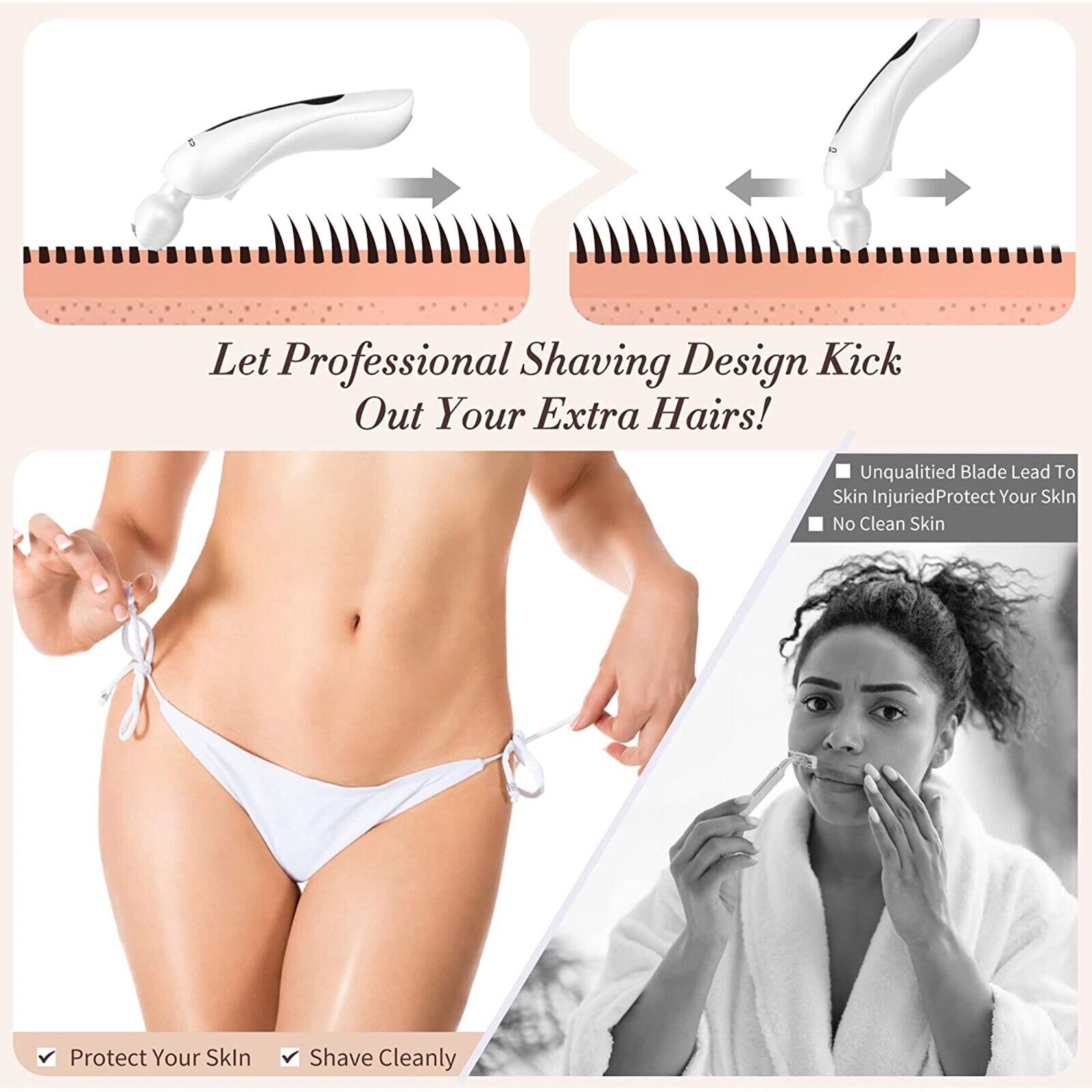 Rechargeable Women’s Electric Bikini Trimmer Shaver