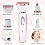 Cordless 4-in-1 Electric Lady Shaver and Trimmer