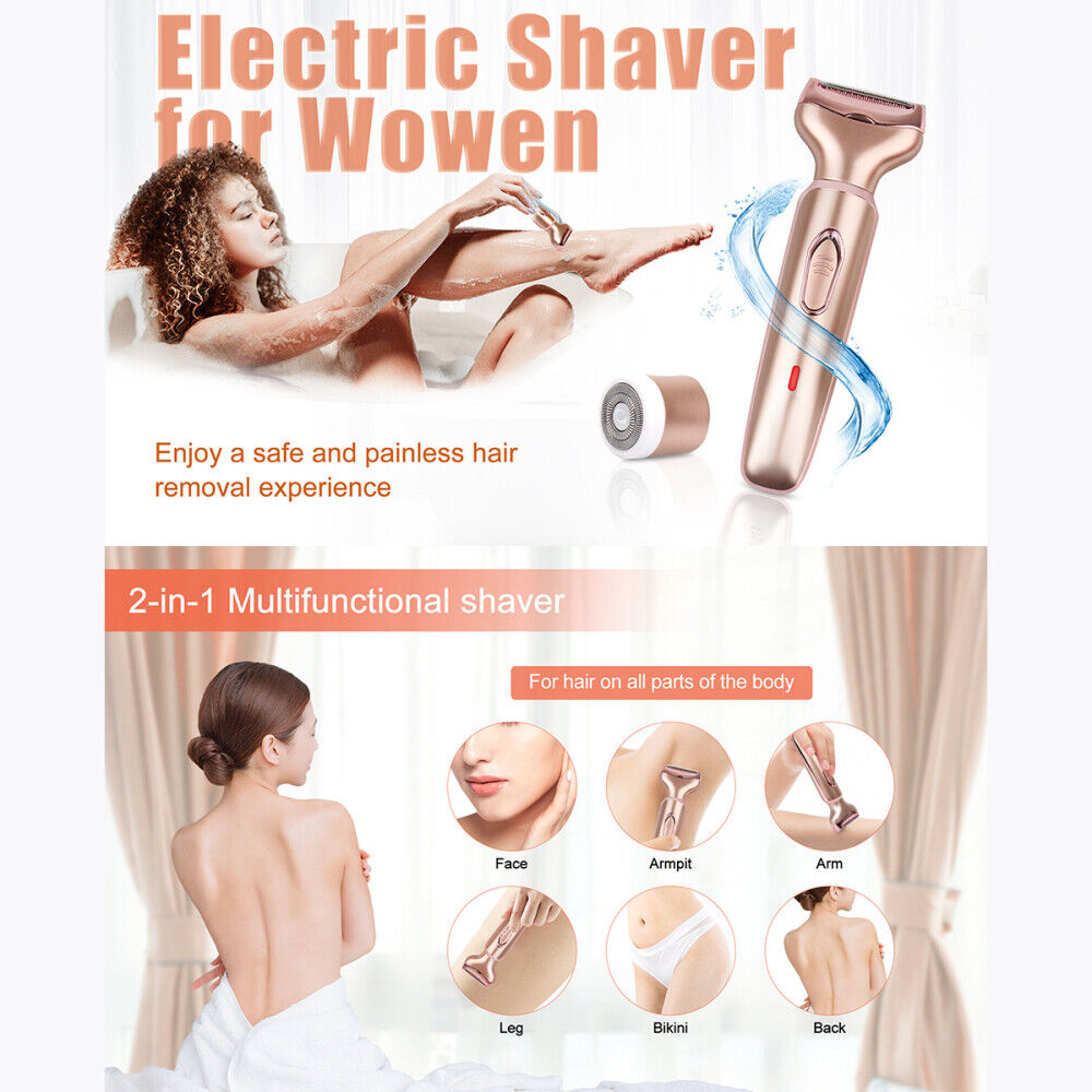 2-in-1 Electric Women's Hair Removal Shaver