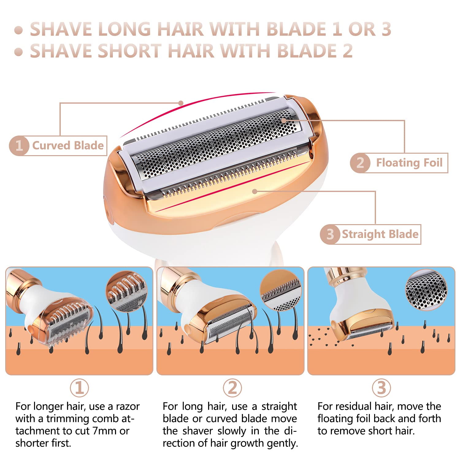 4 in 1 Electric Razor and Trimmer for Women