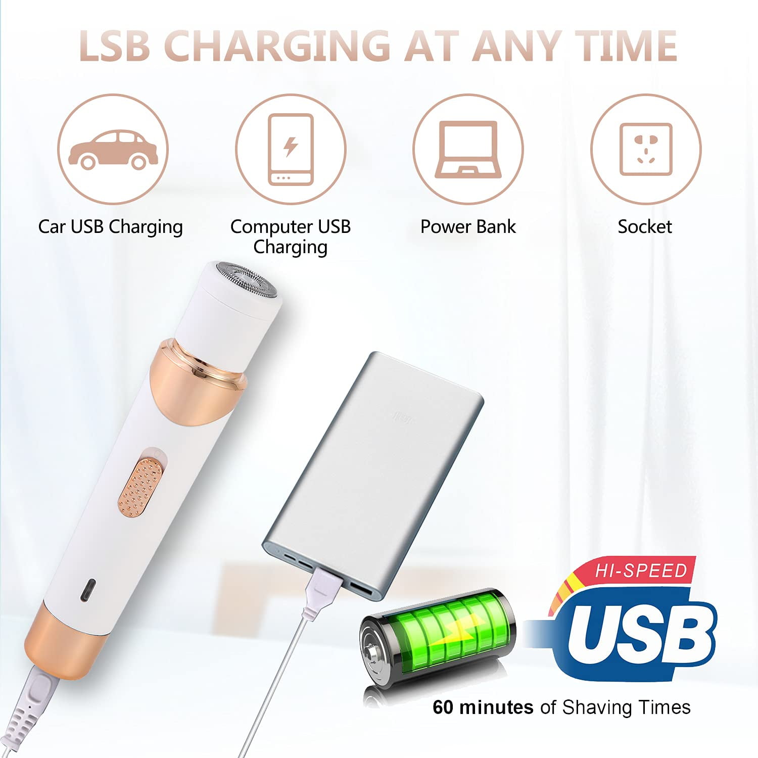 4 in 1 Electric Razor and Trimmer for Women