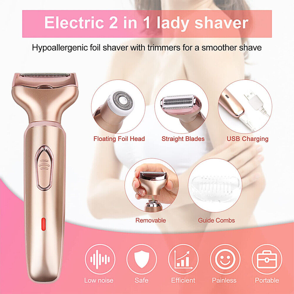 2-in-1 Electric Women's Hair Removal Shaver