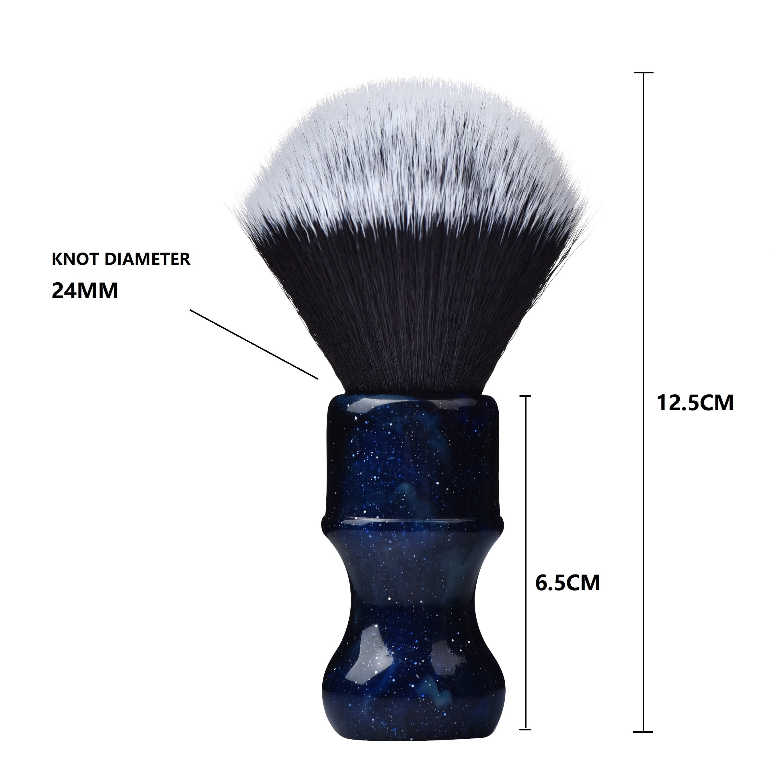 Dense Knot Synthetic Shaving Brush with Resin Handle