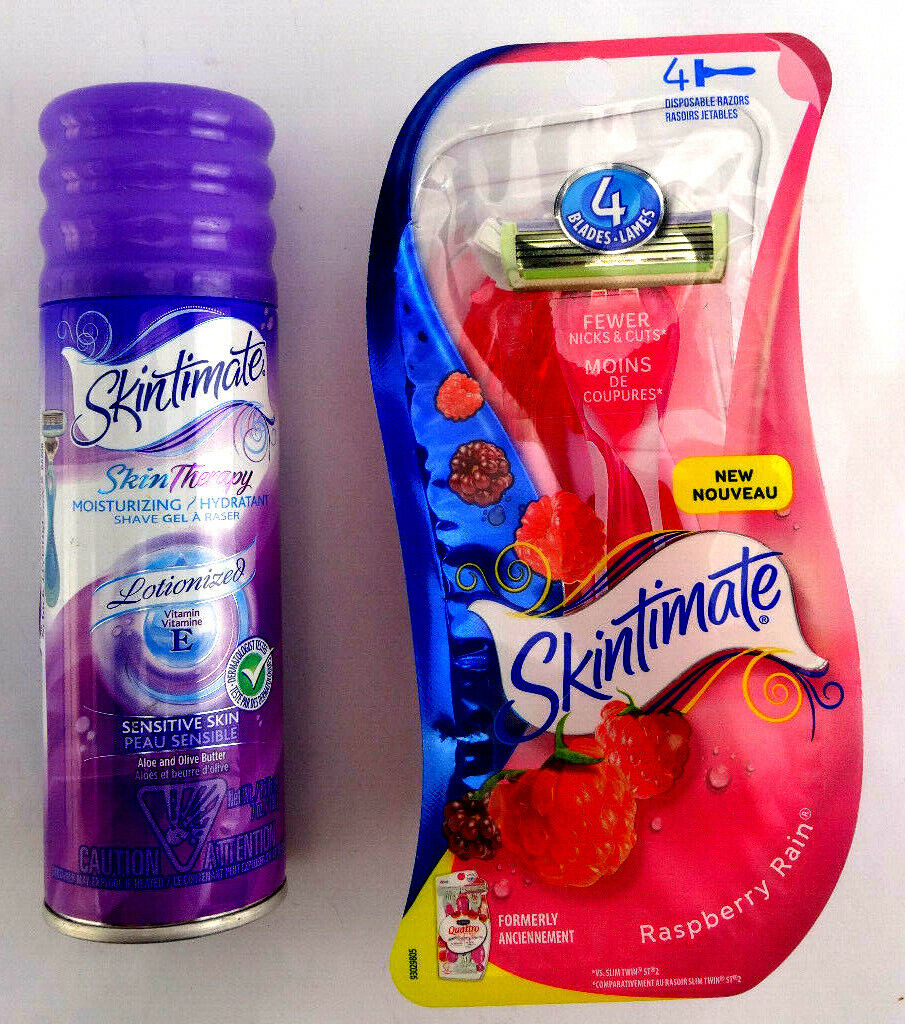Skintimate Raspberry Rain Women's Disposable Razors 4-Pack