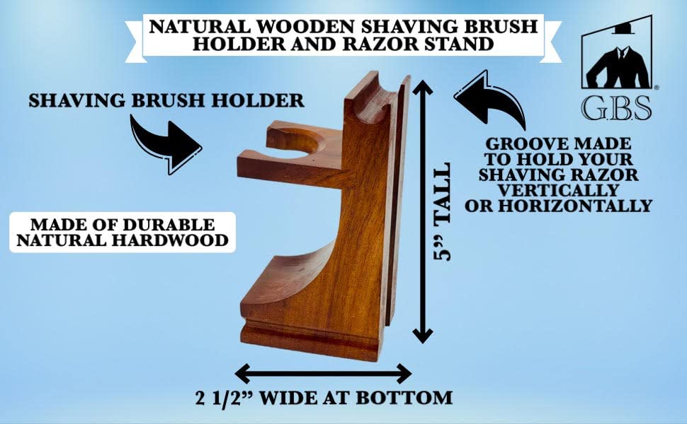 G.B.S Men's Wooden Shaving Bowl and Brush Set