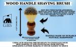 G.B.S Men's Wooden Shaving Bowl and Brush Set
