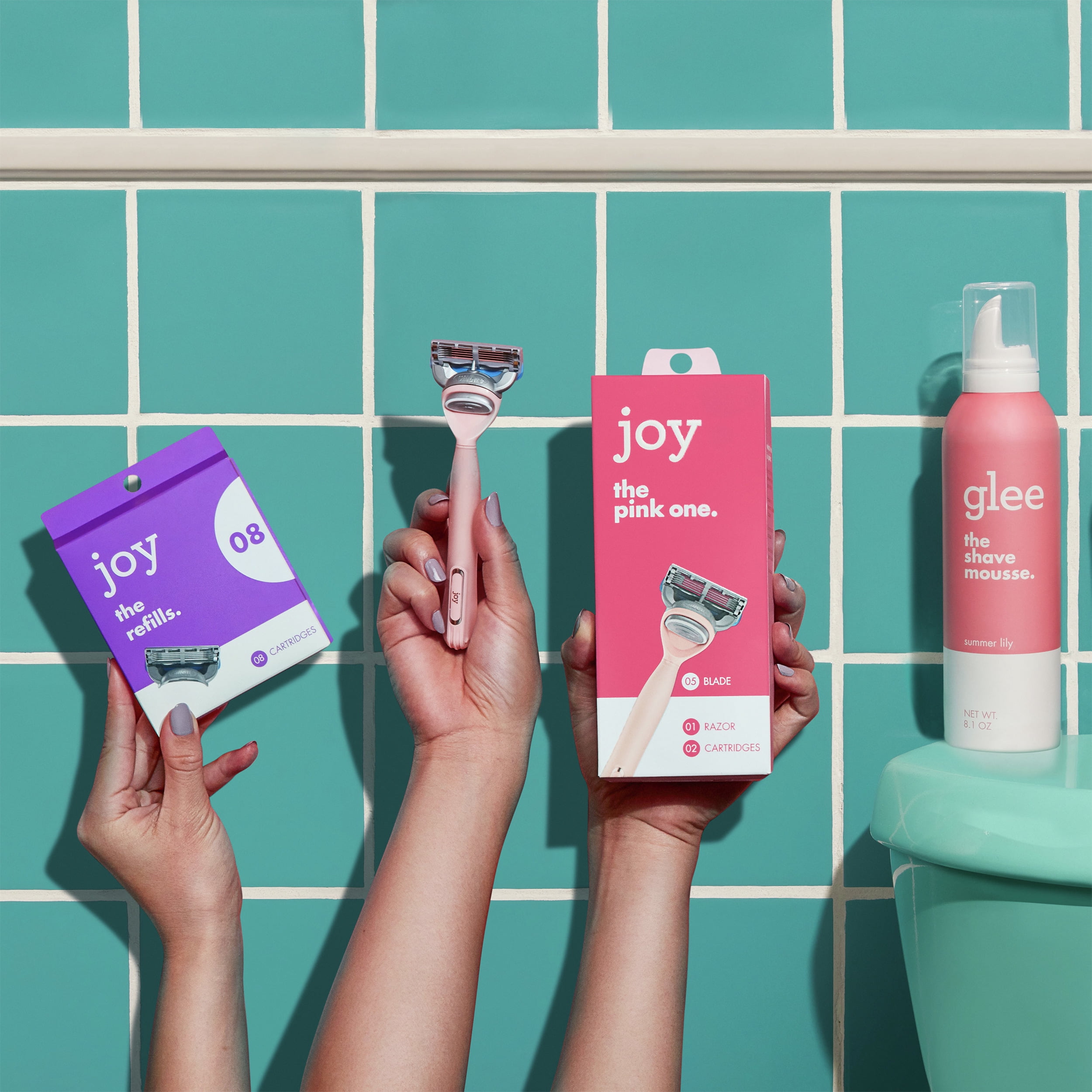 Glee Shave Mousse and Gel Bundle – Summer Lily&Cucumber Aloe