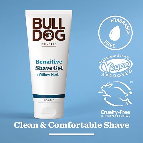 Bulldog Sensitive Shave Gel, 5.9 fl oz