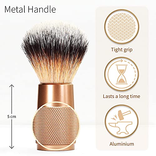 Vegan Rosé Gold Shaving Brush for All