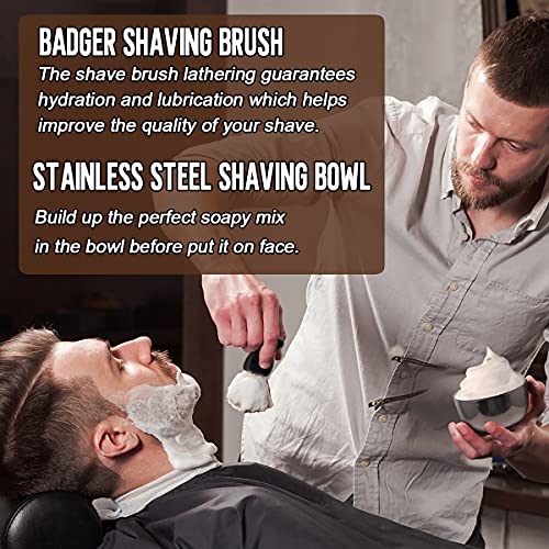 Men's Shaving Kit with Soap, Bowl, and Brush