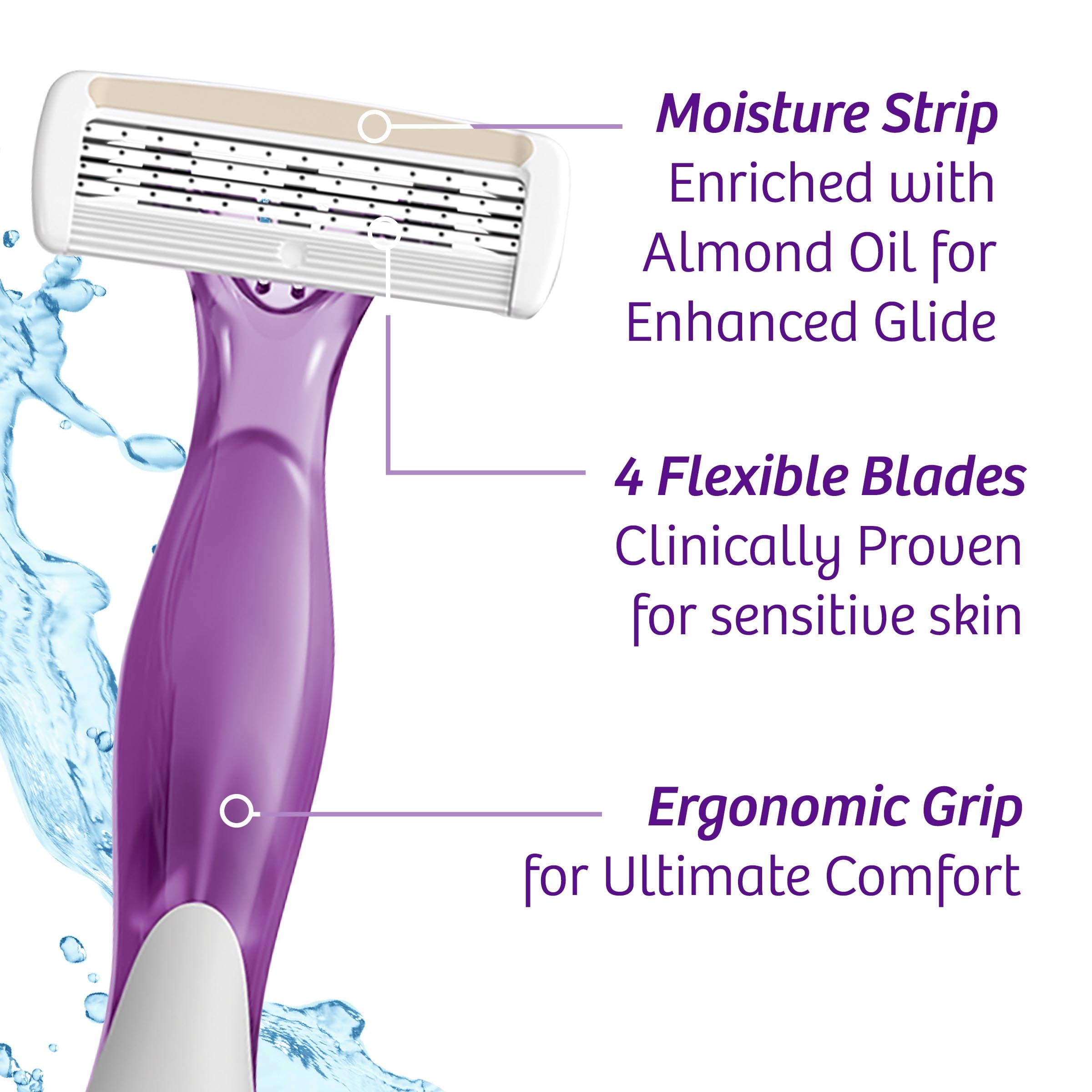 BIC Soleil Escape Lavender & Eucalyptus Razors, 4 Count