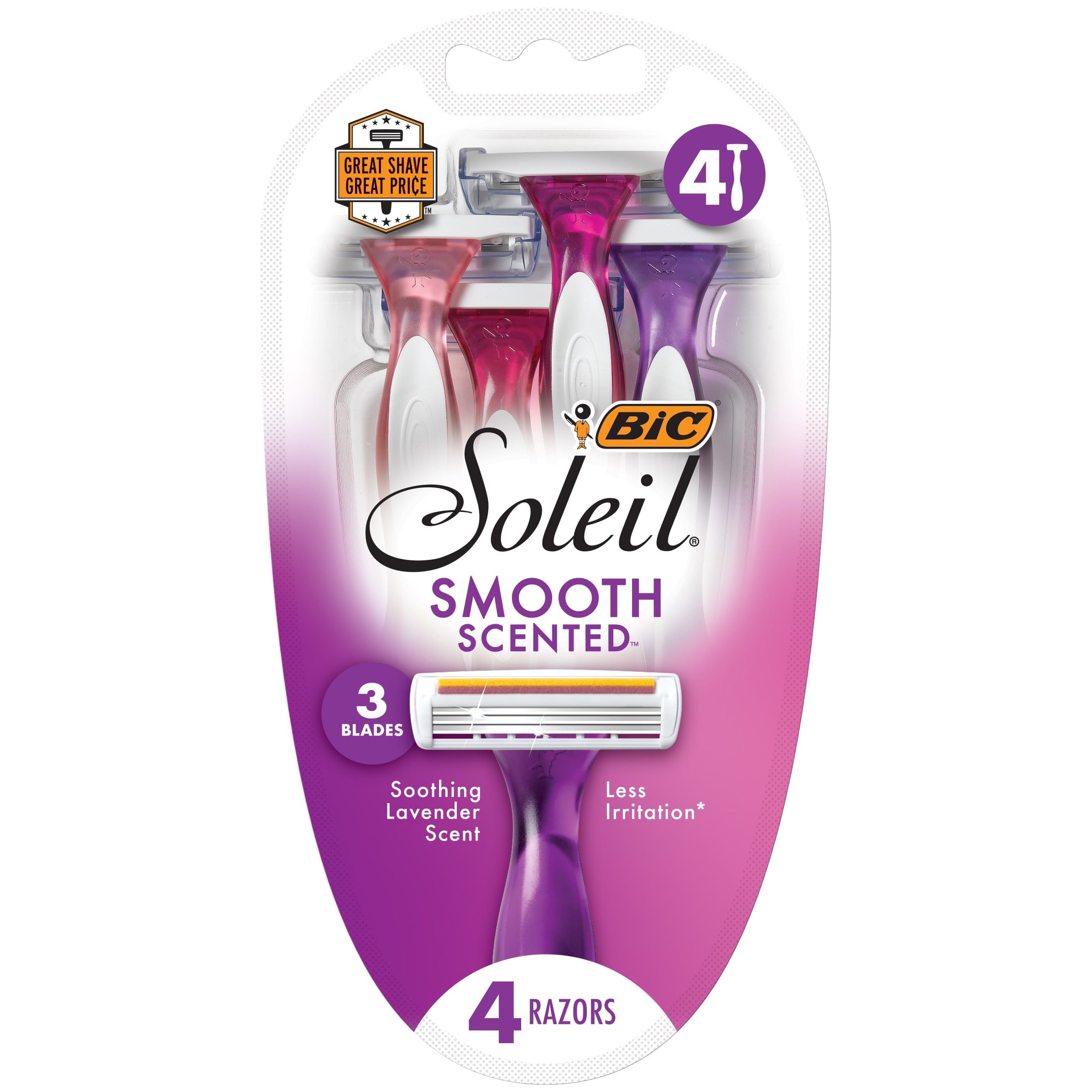 BIC Soleil Smooth Women's Disposable Razors, 4 Pack