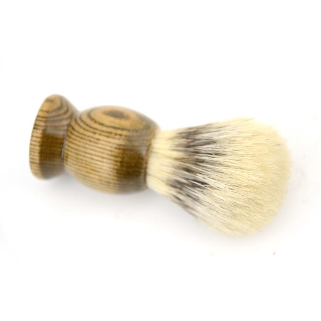 Vintage Wooden Handle Shaving Brush and Travel Kit
