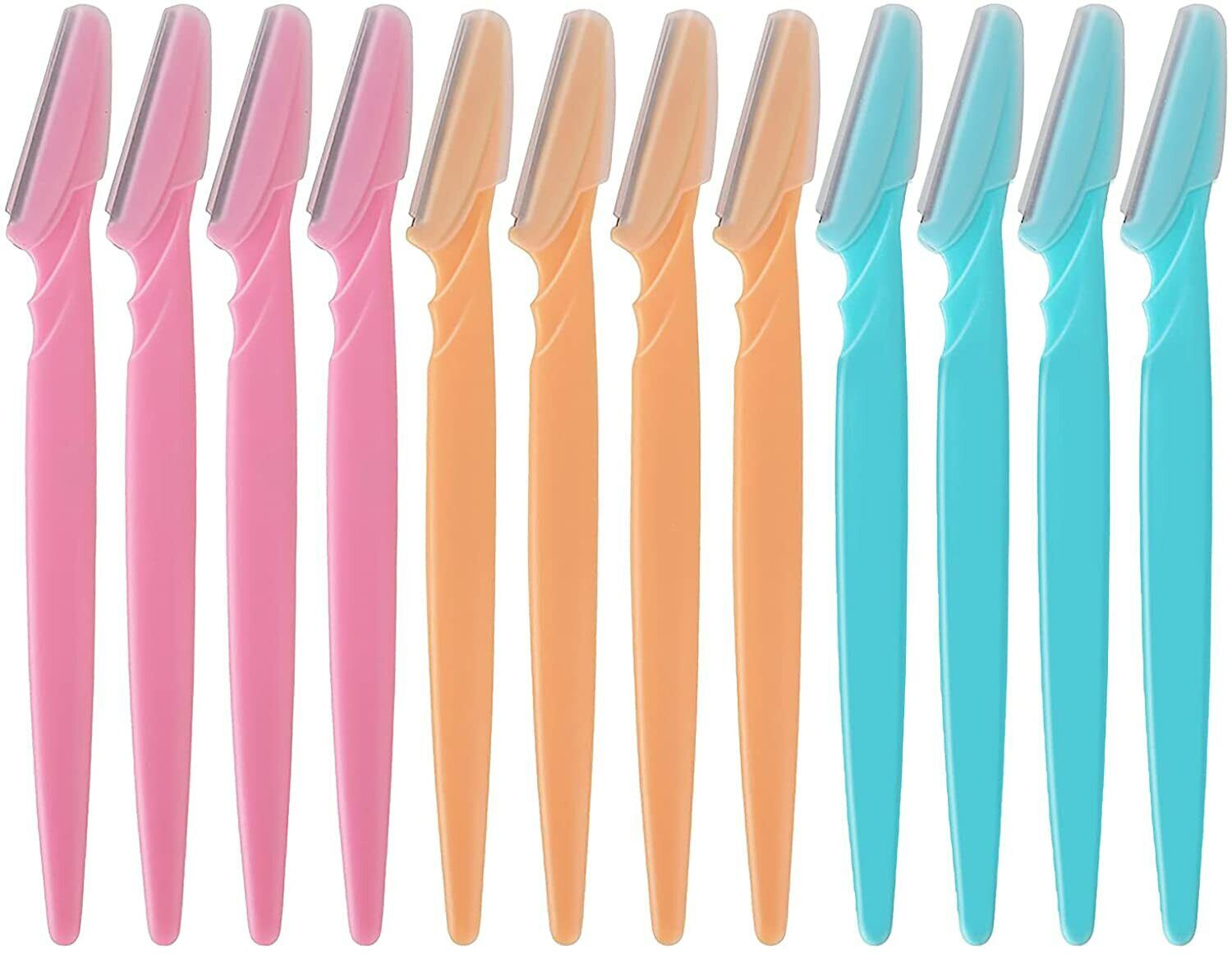 12-Pack Painless Eyebrow Razors for Easy Grooming