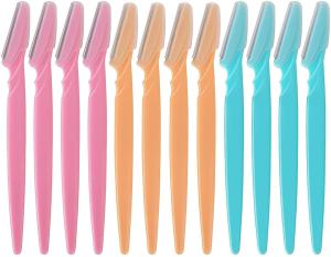 12-Pack Painless Eyebrow Razors for Easy Grooming