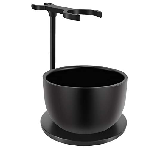 Heavyweight Black Shaving Brush and Bowl Set