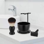 Heavyweight Black Shaving Brush and Bowl Set