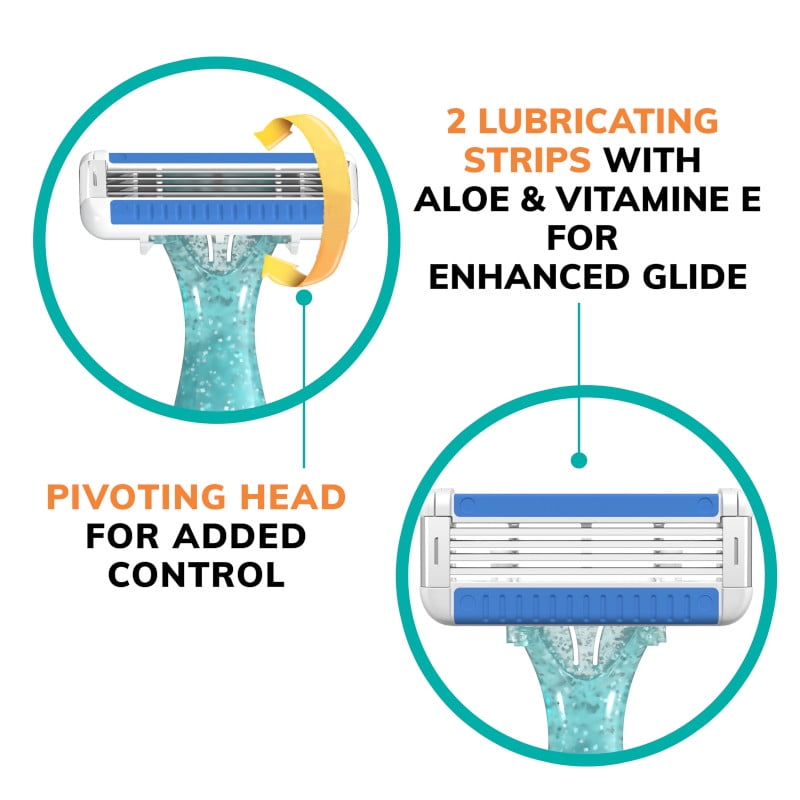 BIC EasyRinse Women's Disposable Razors, 2 Count