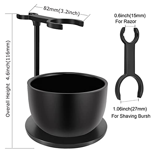 Heavyweight Black Shaving Brush and Bowl Set