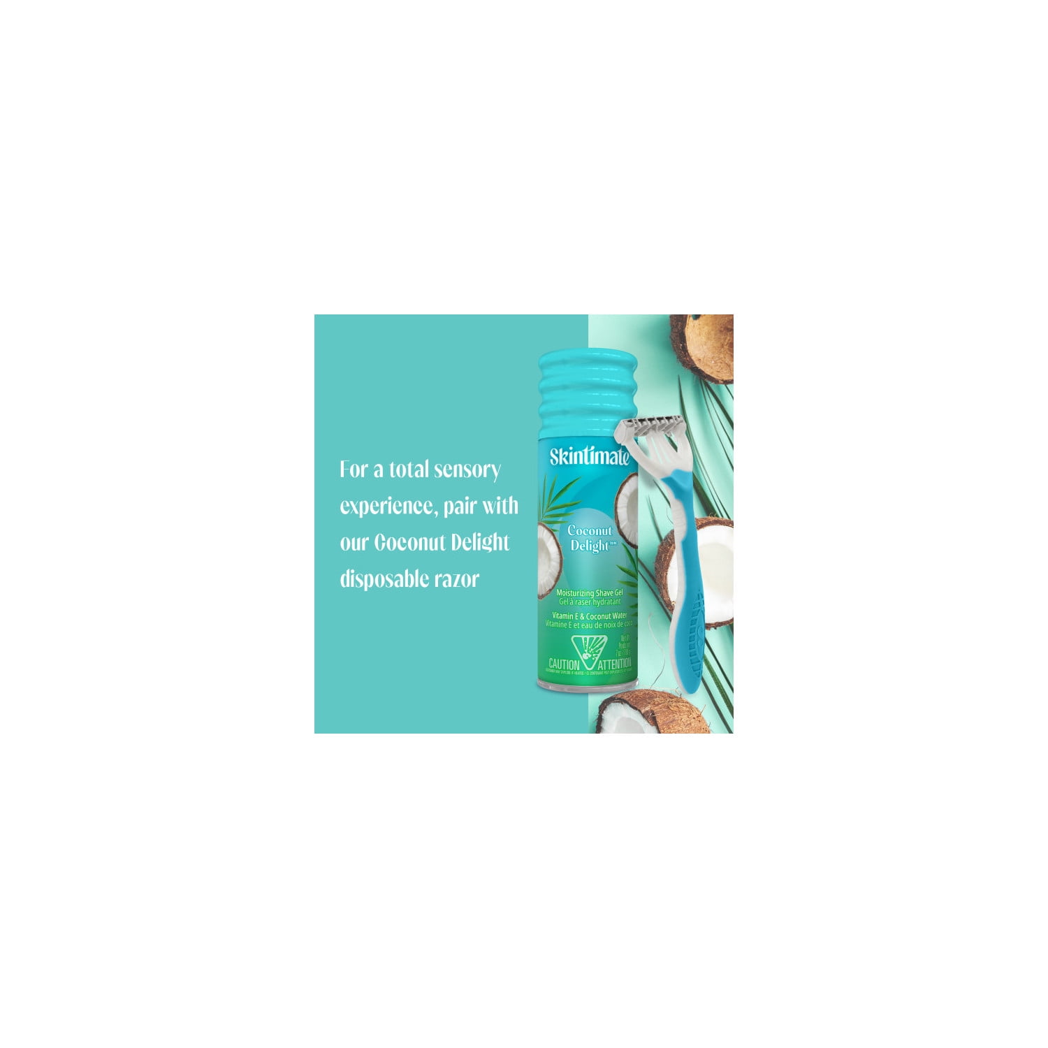 Skintimate Coconut Delight Women's Shave Gel Twin Pack