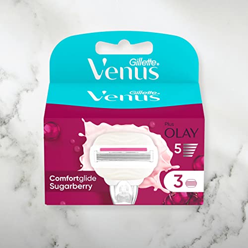 Gillette Venus ComfortGlide Sugarberry Razor Blades, 3-Pack
